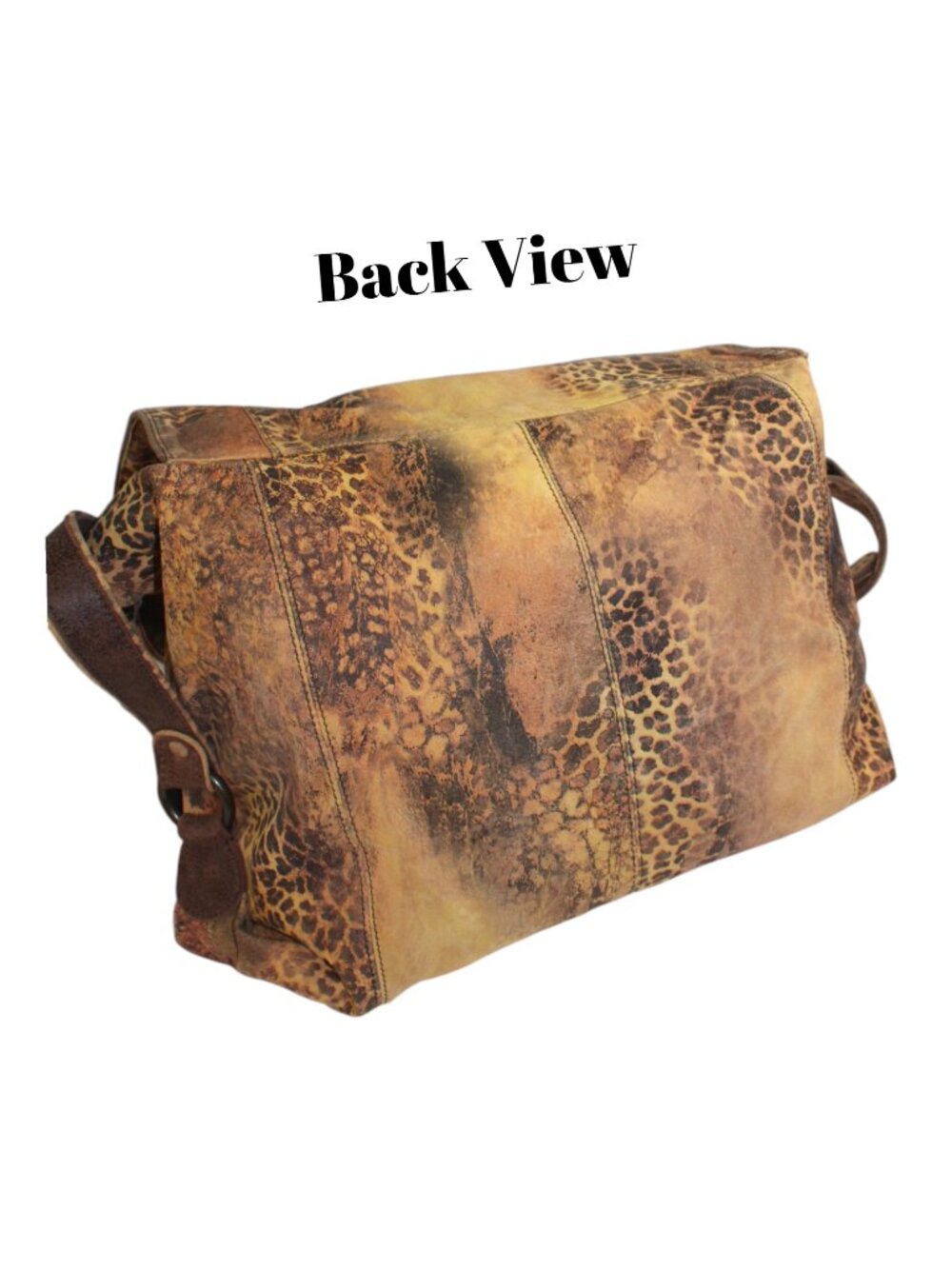 Old Gringo Abilene GT Leopardito Distressed Suede Leather Messenger Bag (NWT) - Picture 5 of 11